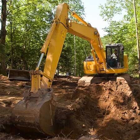 excavator at work